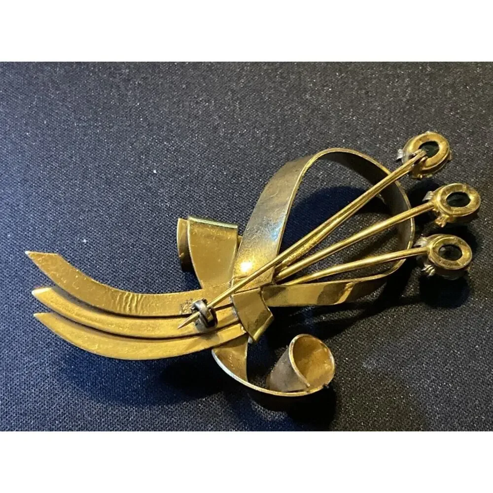 Vintage 925 Silver Vermile Coro Brooch